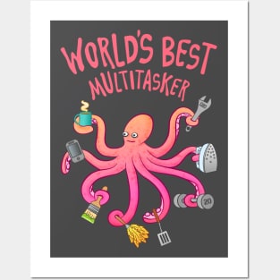 Multitasking Octopus Posters and Art